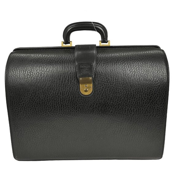 Burberry Other - BURBERRY BLACK LEATHER DULLES BAG HANDBAG NQ01778 BN01